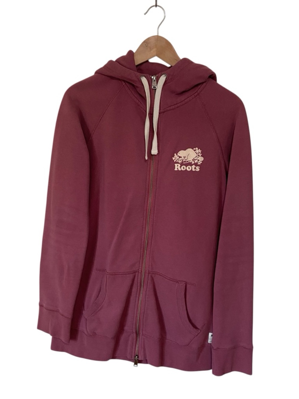 Roots Women’s Full Zip Up Hoodie Oversized Long Length Sweater Medium Tall